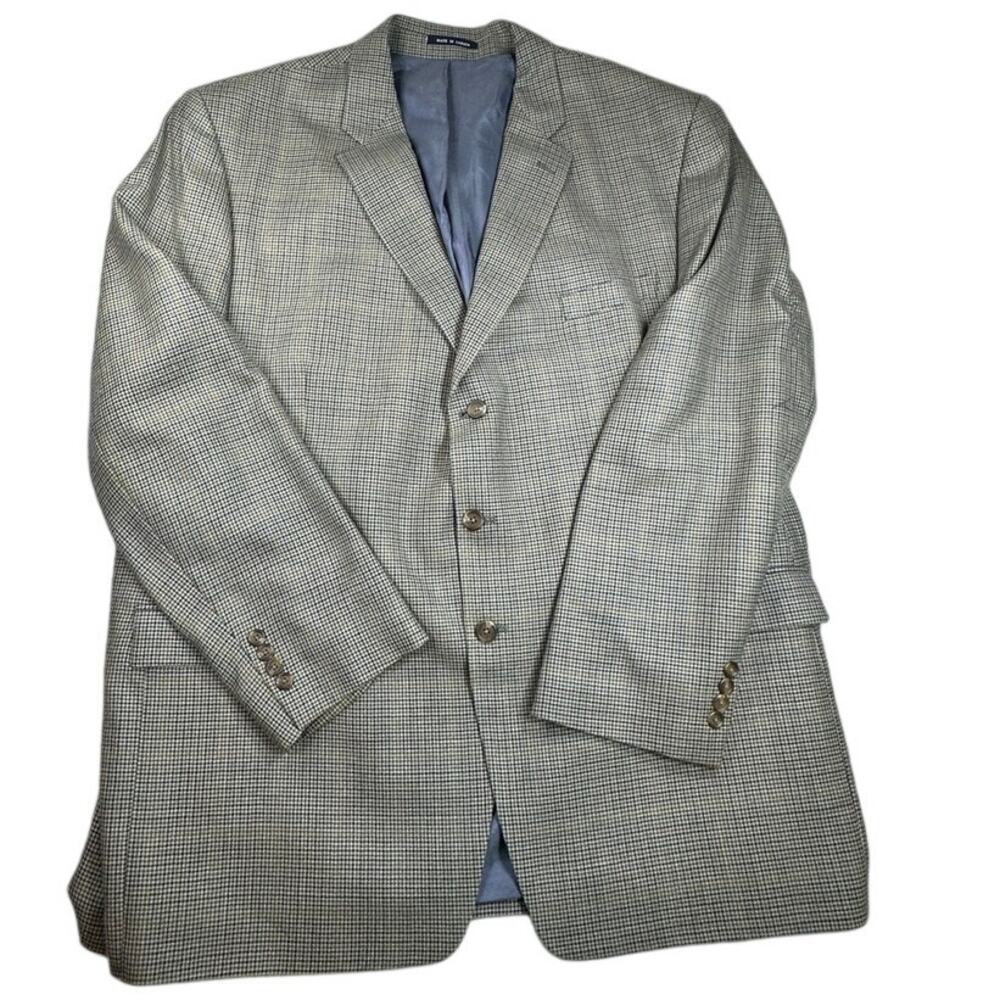 Ralph Lauren Silk Wool Blazer Mens 50 Houndstooth Sport Coat Canada
